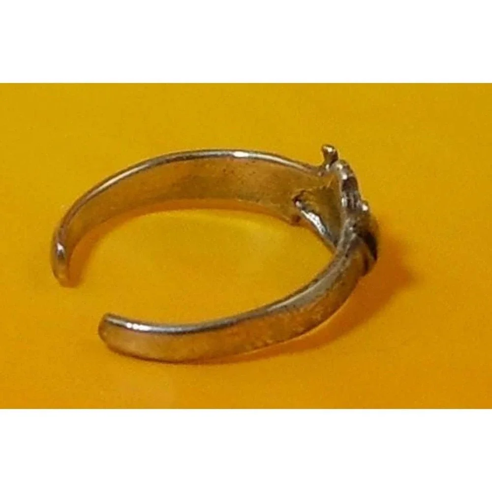 Vintage Sterling Silver Lucky Sexy Fun Elephant Toe Ring Boho Beach Foot Jewelry - Picture 5 of 7